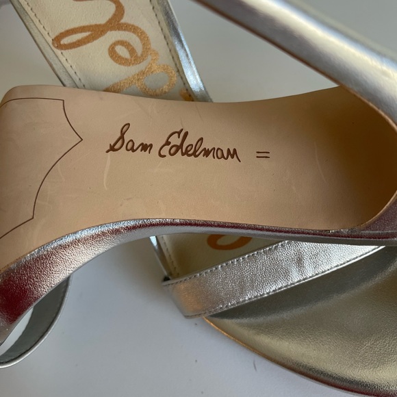 Sam Edelman Eleanor SILVER High Heels Sandals Women's Size 11 - Picture 7 of 8